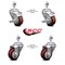 Service Caster 3.5 Inch Maroon Polyurethane Swivel 12mm Threaded Stem Caster Brakes, 2PK SCC-TS20S3514-PPUB-MRN-TLB-M1215-2S2 - alternate 2